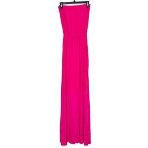 Rachel Pally Maxi Dress Strapless Hot Pink Boho Flowy Stretch Resort Vacation S